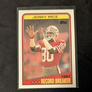Topps Jerry Rice #6 1987 Record Breaker